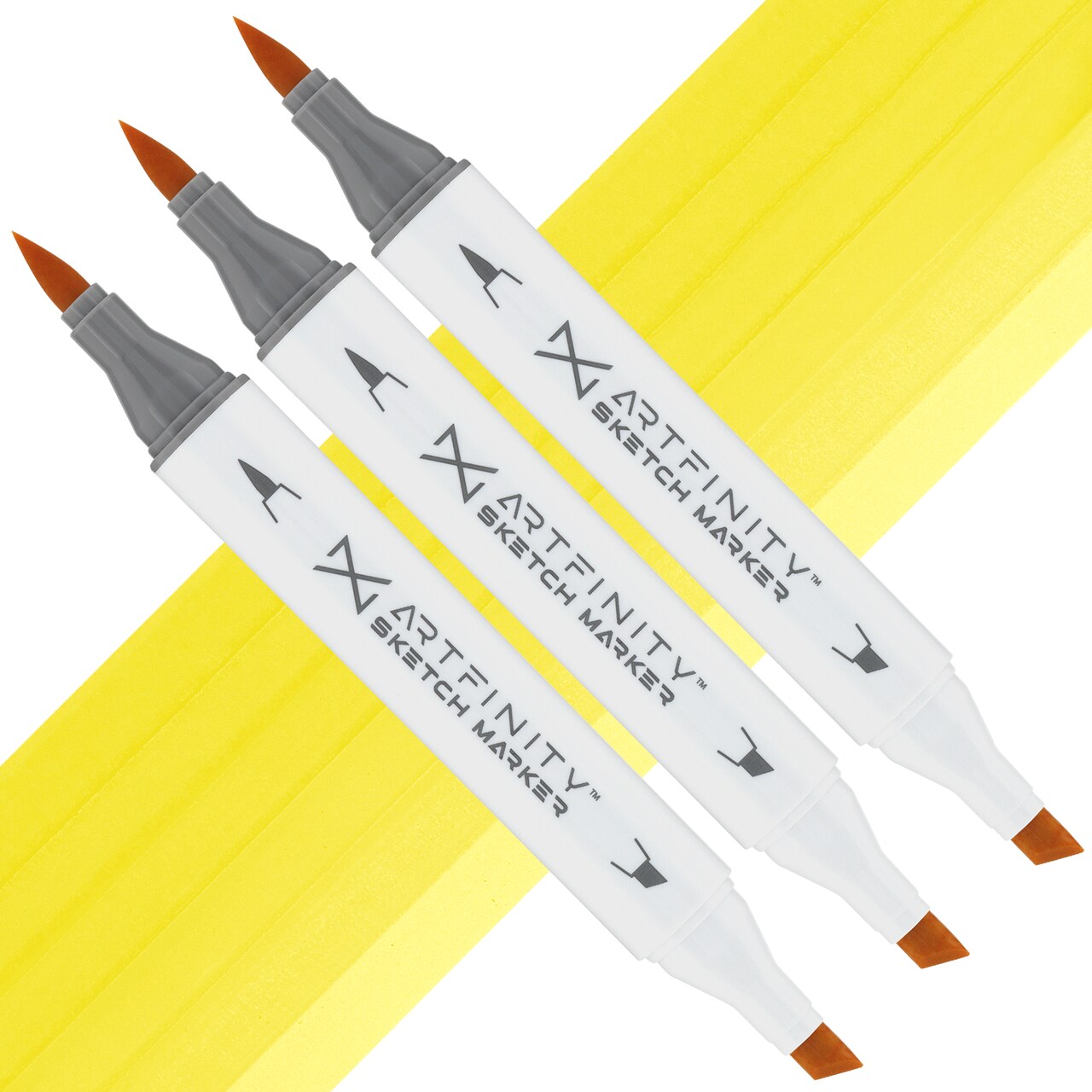 Artfinity Sketch Marker Sets - Set of 3 - Morning Sun Y2-3, Vibrant, Professional, Dye-Based Alcohol Markers for Artists, Drawing, Travel, & More